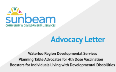 Waterloo Region Developmental Services Planning Table Advocates for 4th Dose Vaccination Boosters for Individuals Living with Developmental Disabilities