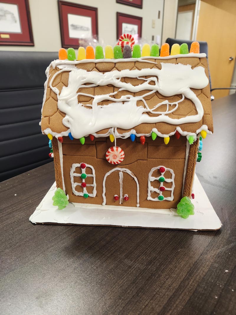 Gingerbread house decorating