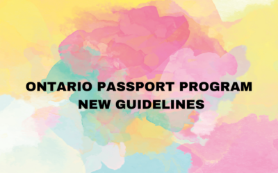 Ontario Passport Program- New Guidelines