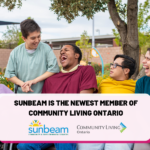 Sunbeam is the newest member of Community Living Ontario Sunbeam logo Community Living Ontario Logo Photo of people sitting and smiling