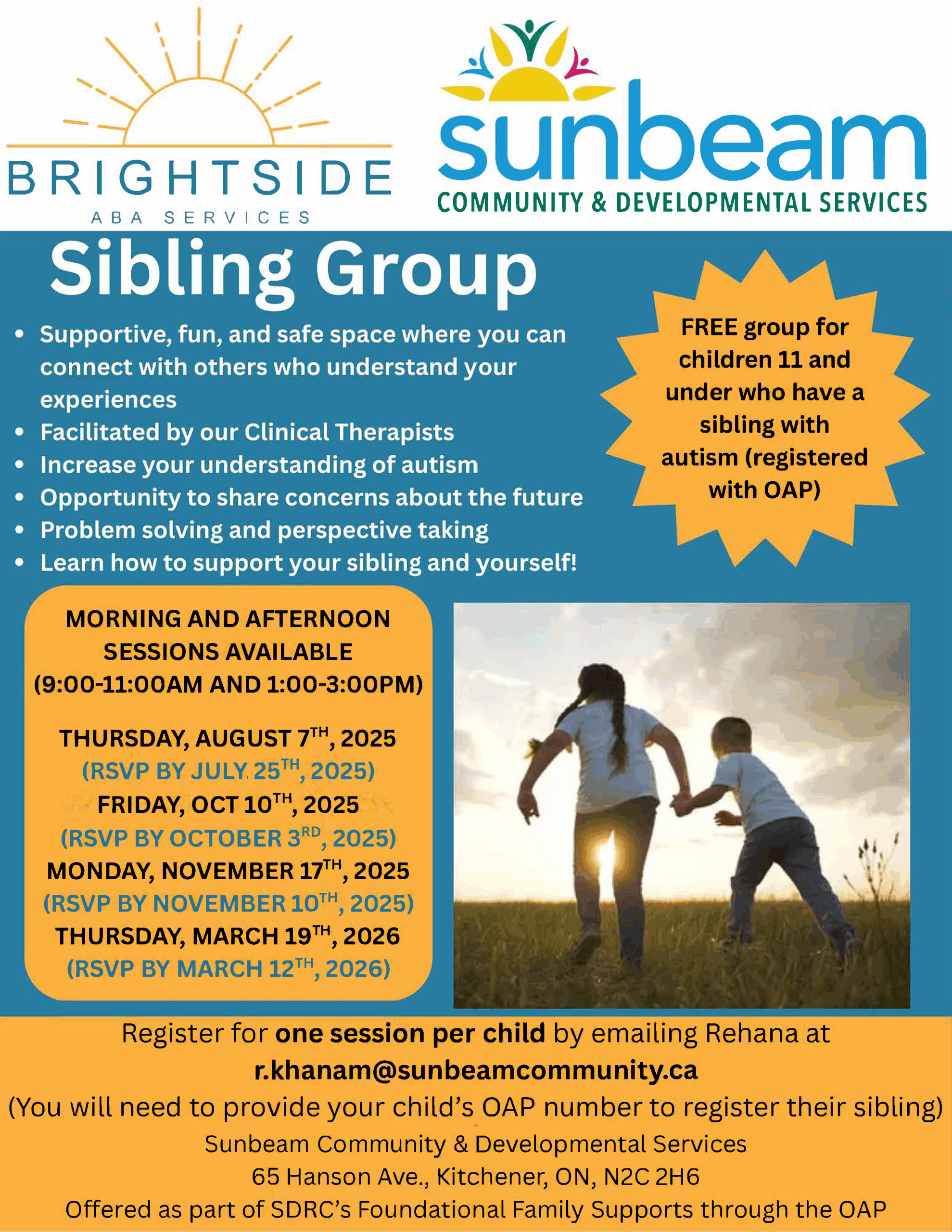 Sibling group flyer image