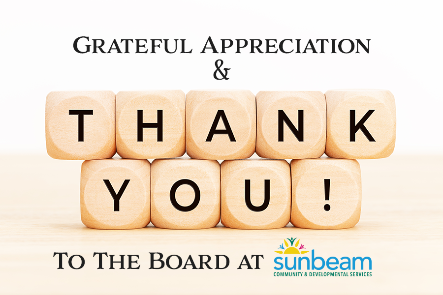 Grateful Appreciation to the Board of Sunbeam